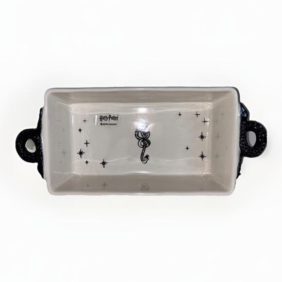 Rae Dunn He Who Must Not Be Named Slytherin Baking Bread Pan Dish Nagini Snake - Picture 1 of 6